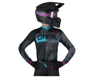 O'NEAL Element scooter femmes Maillot MX Noir/Bleu 2XL