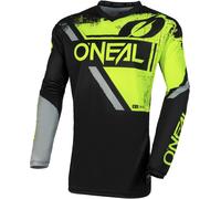 O'Neal Maillot de motocross Element Shocker S23 Noir / Jaune néon / Gris Taille S