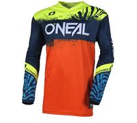 ONeal Element Shocker S25, maillot enfants S Bleu Foncéorange/Jaune Néon/Bleu Bleu Foncéorange/Jaune Néon/Bleu