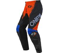 Oneal Element Shocker Pantalons de motocross pour enfants, bleu-orange, taille 28 pour des gamins