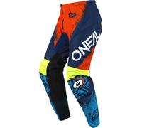 ONeal Element Shocker S25, pantalon textile enfants 24 (8/10) Bleu Foncé/Orange/Jaune Néon/Bleu Bleu Foncé/Orange/Jaune Néon/Bleu
