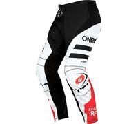 Oneal Element Squadron V.22 Pantalon de motocross, Blanc/Noir/Rouge, Taille 28