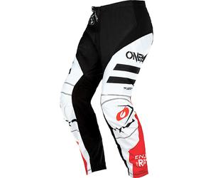 Oneal Element Squadron V.22 Pantalon de motocross, noir-blanc-rouge, taille 28 pour homme
