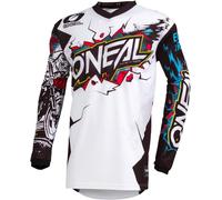 Oneal Element Villain Maillot de Motocross de jeunesse, blanc, taille M