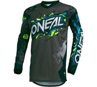 Oneal Element Villain Maillot de Motocross de jeunesse, gris, Taille XL