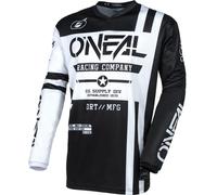 Oneal Element Warhawk Maillot de motocross, Noir/Blanc, Taille S