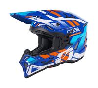 Oneal EX-SRS DUST MX-Helm blau-orange XXL