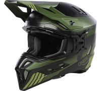 Oneal EX-SRS Hitch Casque de motocross, Noir mat/vert, Taille L (59/60)