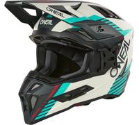 Oneal EX-SRS Quin Casque de motocross, gris-turquoise, taille 2XL pour homme