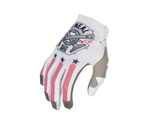 O'NEAL | Gants de vélo et de Motocross | MX MTB DH FR | Matériaux durables et Flexibles sur Le Dessus de la Main ventilé | Mayhem Glove Piston V.23 | Adulte | Blanc Noir Rouge | Taille L
