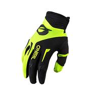 O'NEAL | Gants vélo et Motocross | MX MTB DH FR Descente Freeride | Matériaux durables et Flexibles, Paume ventilée | Gants Element | Enfant | Noir-Jaune Fluo | Taille XS