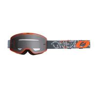O'NEAL | Lunettes de protection pour vélo et motocross | Downhill Freeride | Sangle réglable, confort et ventilation optimaux | B-20 Goggle Strain V.22 | Adulte | Gris Orange - Gris | Taille unique