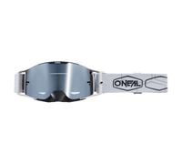 O'NEAL | Lunettes de vélo et de motocross | MX MTB DH FR Downhill Freeride | Sangle réglable, confort et ventilation optimaux | Lunettes B-30 Hexx V.22 | Unisex | Noir Blanc - Argent Miroir | OS