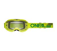 O'NEAL | Lunettes de vélo et de motocross | MX MTB DH FR Downhill Freeride | Verre anti-rayures avec traitement anti-buée, protection 100% UV | B-10 Solid V.24 Goggle | Unisexe | Jaune fluo | One Size