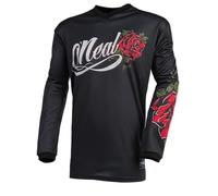 O'NEAL | Maillot de Motocross | Enduro MX | Tissu Respirant, Protection des Coudes rembourrée, Coupe spécifique pour Les Femmes | Women's Element Jersey Roses | Femmes | Noir Rouge | Taille M