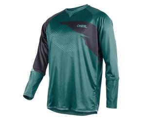 O'NEAL | Maillot de VTT Manches Longues | MX MTB Motocross Enduro | Séchage Rapide, matériau Respirant, Coutures Plates, Inserts en Maille | Maillot Tobanga V.22 | Adulte | Bleu pétrole | Taille L