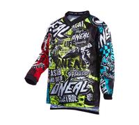 ONeal Element Wild V.22, maillot jeune M Noir/Jaune Néon/Turquoise/Rouge/Blanc Noir/Jaune Néon/Turquoise/Rouge/Blanc