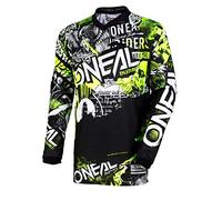 O'NEAL | Maillot | Moto Enduro | Offre Une liberté de Mouvement maximale, Coudière Cousue, Matière Respirante| Maillot Element Attack| Adultes | Noir/Neon Jaune | Taille XL