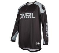 O'NEAL | Maillot | Motocross Enduro | Tissu Respirant, Offre Une liberté de Mouvement maximale, Bas du Dos rallongé | Maillot Matrix Ridewear | Adulte | Noir/Gris | Taille M