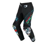 O'NEAL | Maillot Motocross Manches Longues | MX Enduro | Protection coude rembourrée, col en V, Respirant | Element Youth Jersey Rancid V.24 | Noir Blanc | Taille S