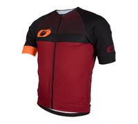 O'NEAL | Maillot VTT | DH Downhill FR Freeride | Tissu Respirant, Ourlet élastique, Manches Courtes | Maillot Aerial Split | Adulte | Rouge Orange | Taille M