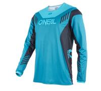 O'NEAL | Maillot VTT | VTT DH Downhill FR Freeride | Matière Respirante, liberté de Mouvement maximale | Element FR Jersey Hybrid V.22 | Adulte | Bleu pétrole | Taille XXL
