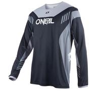 O'NEAL | Maillot VTT | VTT DH Downhill FR Freeride | Matière Respirante, liberté de Mouvement maximale | Element FR Jersey Hybrid V.22 | Adulte | Noir Gris | Taille M