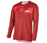 O'NEAL | Maillot VTT | VTT DH Downhill FR Freeride | Tissu Respirant, liberté de Mouvement maximale | Element FR Jersey Hybrid V.24 | Adulte | Rouge | Taille XL