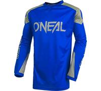 Oneal Matrix Ridewear Maillot motocross, gris-bleu, taille XL pour homme