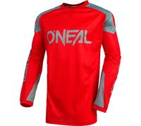O'NEAL Maillot Matrix Ridewear Motocross/Enduro Tissu respirant Dos rallongé Rouge/Gris Taille M