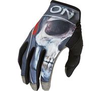 Oneal Mayhem Bones V.22 Gants de motocross, Noir/Gris/Rouge, Taille S