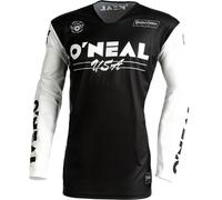 O'NEAL | Chemise Motocross Manches Longues | MX MTB Mountain Bike | Matériel léger, Coupe Ergonomique Slim Fit pour Un Ajustement Parfait | Mayhem Jersey Bullet V.22 | Adulte | Noir Blanc | Taille S