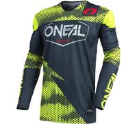 Oneal Mayhem Covert Maillot motocross, gris/jaune, Taille M