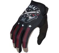 Oneal Mayhem Nanofront Piston Gants de motocross, Noir/Rouge/Blanc, Taille S