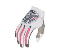 Oneal Mayhem Nanofront Piston Gants de Motocross (White/Black/Red,2XL)