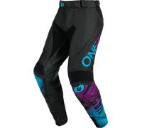 Oneal Mayhem Scarz Pantalons de motocross, noir-bleu-pourpre, taille 38 pour homme