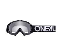 O'NEAL | Motocross Goggle Spare Parts | Motorcycle Enduro | Design moderne de la monture, lentille de haute qualité 1,2 mm 3D, 100% protection UV | B10 Youth Goggle Solid | Black White | One Size