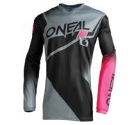 O'NEAL O´Neal Element Women´s Jersey Maillot MX, Schwarz/Grau/Pink, M Femme