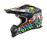 O'NEAL Oneal 2srs Rancid Casque de Motocross Multicolore (Multicolor, L (59/60)) Helm Homme, Noir Blanc, L