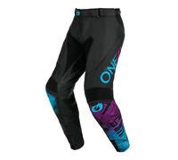 O'NEAL | Pantalon de Motocross | Enduro Moto | Tissu Denier résistant, Grande liberté de Mouvement, Coupe athlétique | Pants Mayhem Scarz V.24 | Adultes | Noir Bleu | Taille 34
