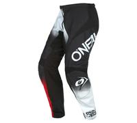 O'NEAL | Pantalon de Motocross | Enduro MX | Liberté de Mouvement maximale, Conception légère, Respirante et Durable | Pantalon Element Racewear V.22 | Adulte | Noir Blanc Rouge | Taille 50/66