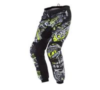 O'NEAL | Pantalon | Moto Enduro | Grande liberté de Mouvement, entièrement doublé, Rembourrage en Caoutchouc pour Plus de Protection | Pantalon Element Attack | Adulte | Noir Jaune Fluo | Taille 22