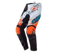 O'NEAL | Pantalon | Moto enduro | grande liberté de mouvement, entièrement doublé, rembourrage en caoutchouc pour plus de protection | pantalon Element Attack | adulte | noir jaune fluo | Taille 34/50