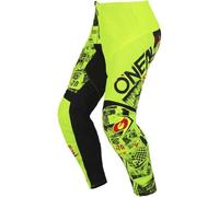 O'Neal Pantalon Motocross Element Attack Youth Enfant Jaune Fluo Noir MX Quad