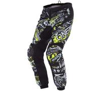 O'Neal Pantalons Motocross 2024 Element Attack Youth Noir Jaune MX Enfant Junior