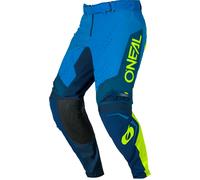 ONeal Prodigy Five Five S26, pantalon en textile 32 Bleu Clair/Jaune Néon/Bleu Foncé Bleu Clair/Jaune Néon/Bleu Foncé