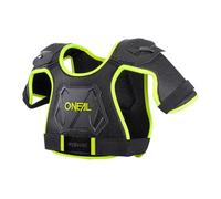 O'NEAL | Protecteur de poitrine | Enfants | Enduro | Facilement ajustable, moule en plastique injecté pour une protection accrue, Ages 4-9 | Pee Wee Chest Guard | Noir Néon Jaune | Taille M/L