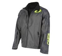 O'NEAL | Veste de VTT | VTT DH Downhill FR Freeride | Imperméable, aération sous les bras, matière soft touch | Shore Rain V.22 Jacket | Adulte | Gris Néon-Jaune | Taille S