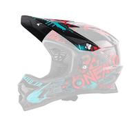 O'NEAL | Visière de Remplacement | Motocross MX Enduro | Visière de Remplacement pour Backflip RL2 Attack| Visière de Rechange Backflip RL2 Attack| Adulte | Noir Rouge Turquoise | Taille Unique