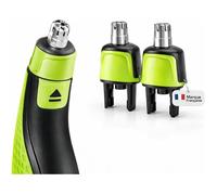 Oneblade Lames Nez&Oreilles Compatible OneBlade 2pc Acier Inoxydable Précision&Sécurité Nettoyage Facile Lames Double Tranchant
